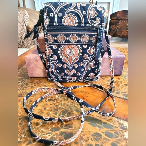 Vera Bradley Handbags - Vera Bradley Black and Gold Crossbody Bag